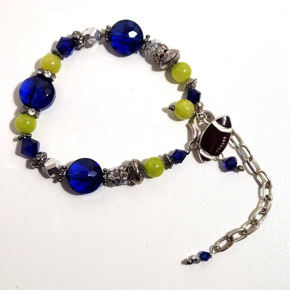 Seahawks Seattle Blue Green Football bracelet - Picture 9 of 9